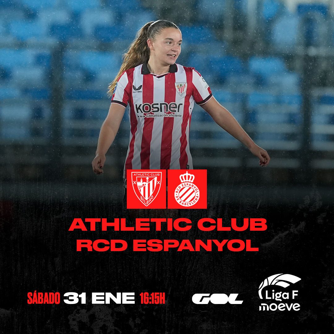 Gol's tweet photo. 🤩 Duelo trepidante en la media tabla de @LigaF_oficial 

📅 Sábado
⌚️ 16:15h
⚔️ @AthleticClubFem 🆚 @RCDEFemeni 
🗣️ @ivanfanlo y @_juliacorty_

¡Cada jornada disfruta un partido en GOL y @TENtv!

#LigaFenGol https://t.co/XNtN9Jg1tJ