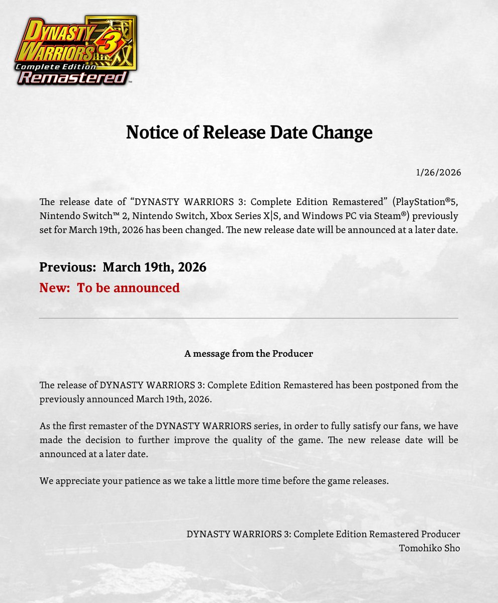 KOEI TECMO AMERICA tweet media