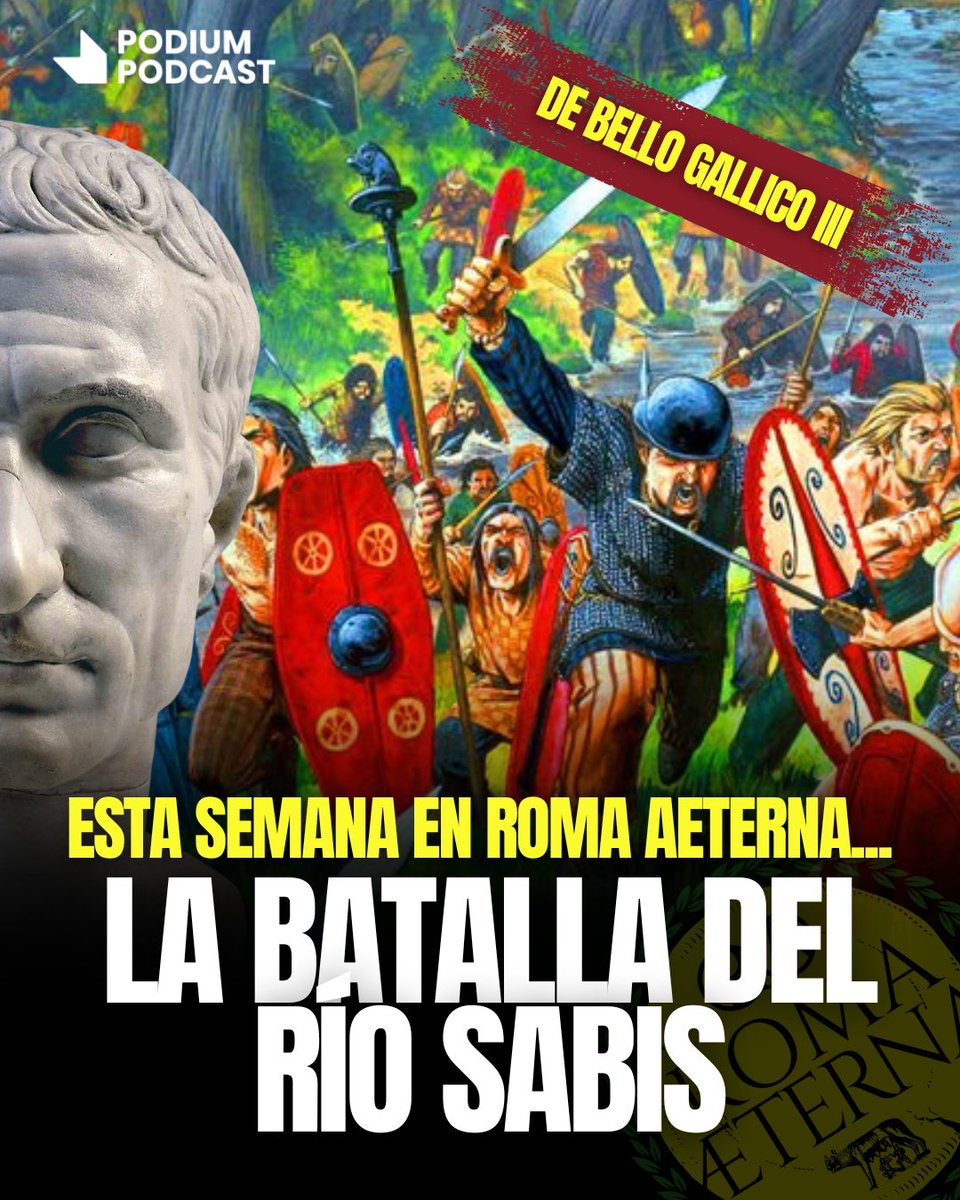 ¡Esta semana vas a luchar en primera linea junto a Cayo Julio César para salvar su ejército del desastre!

P181 - La batalla del río Sabis.

Disponible el miércoles, en <a href="/PodiumPodcast/">Podium Podcast</a> y todas las plataformas.

🐺¡No te lo pierdas!🐺