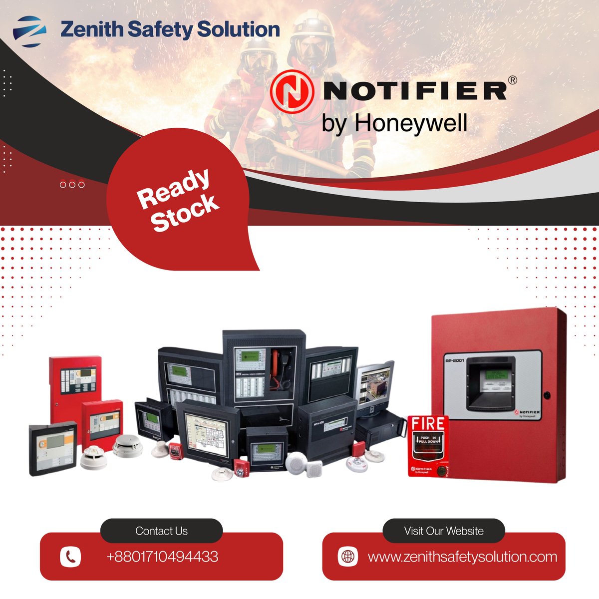 Zenith_SFTYSoln's tweet photo. 🔥 Zenith Safety Solution offers Notifier by Honeywell Fire Alarm Solutions– READY STOCK in Bangladesh 🔥

#NotifierBangladesh #FireAlarmSystem #ReadyStock
#FireSafetyBangladesh #ZenithSafetySolution https://t.co/lRDN8FIC05