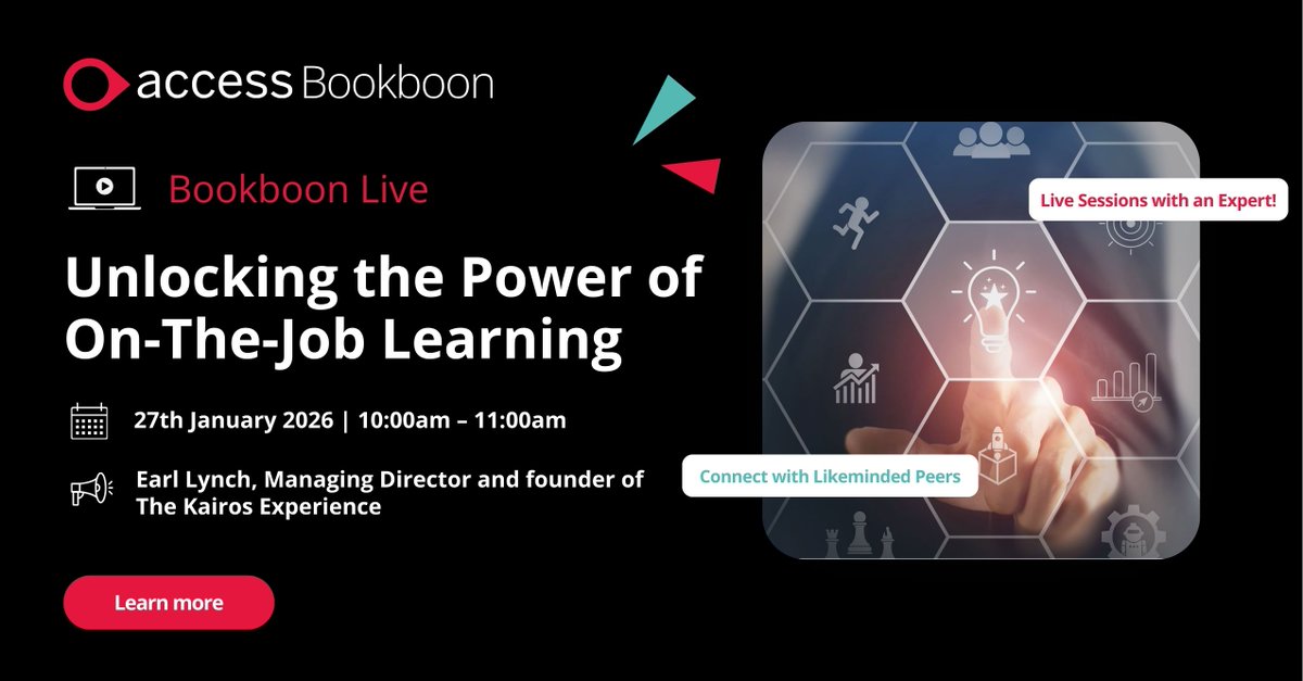 Access_ALC's tweet image. Join this exclusive live session for Bookboon users, led by Earl Lynch, who is passionate about empowering people from all walks of life to unlock their potential and achieve meaningful growth. 

Learn more: ow.ly/Gp2v50XJGN5 

#BookboonLive #LearningAndDevelopment