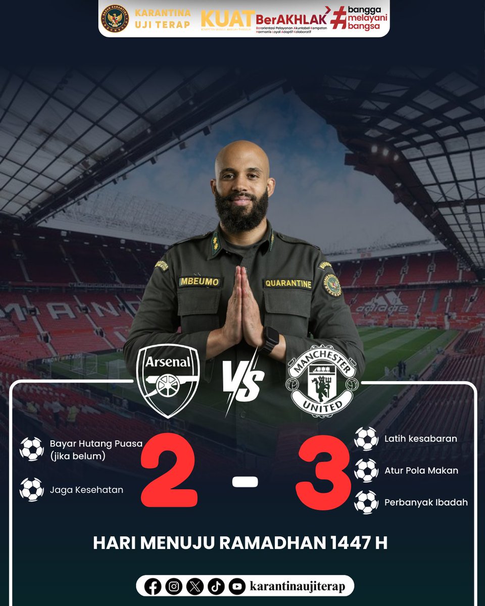 SobatQ, sadar nggak? Ramadhan tinggal 23 hari lagi.

Tenang, kita masih punya waktu untuk upgrade ibadah dan stamina.

Berikut tips dari Miminnya BUT untuk memaksimalkan 23 hari jelang Ramadhan

#KarantinaUjiTerap #KarantinaIndonesia #TipsMenjelangRamadhan #Ramadhan1447H