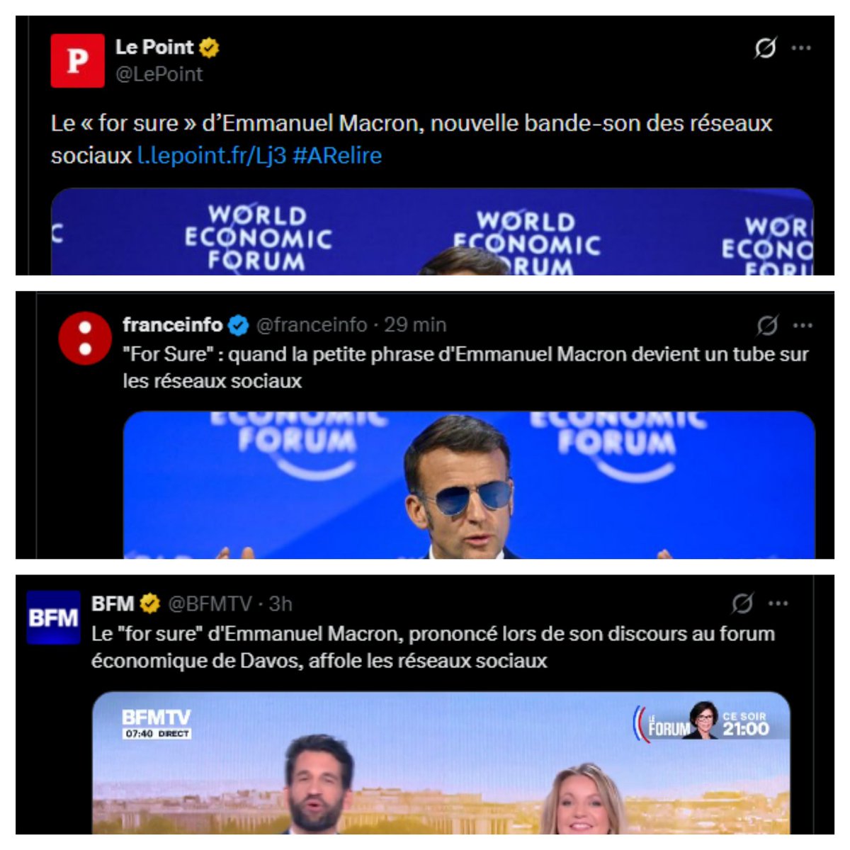 Macron : "il faut interdire les réseaux sociaux, seuls les journalistes peuvent informer les Français"

Les journalistes :