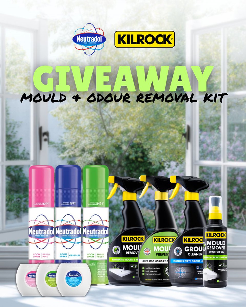 🎉 GIVEAWAY ALERT! 🎉

We’ve teamed up with Kilrock to give one lucky winner the ultimate mould &amp; odour removal bundle 🏡💪

👉 To enter, head over to our Instagram page: <a href="/NeutradolFresh/">Neutradol</a>