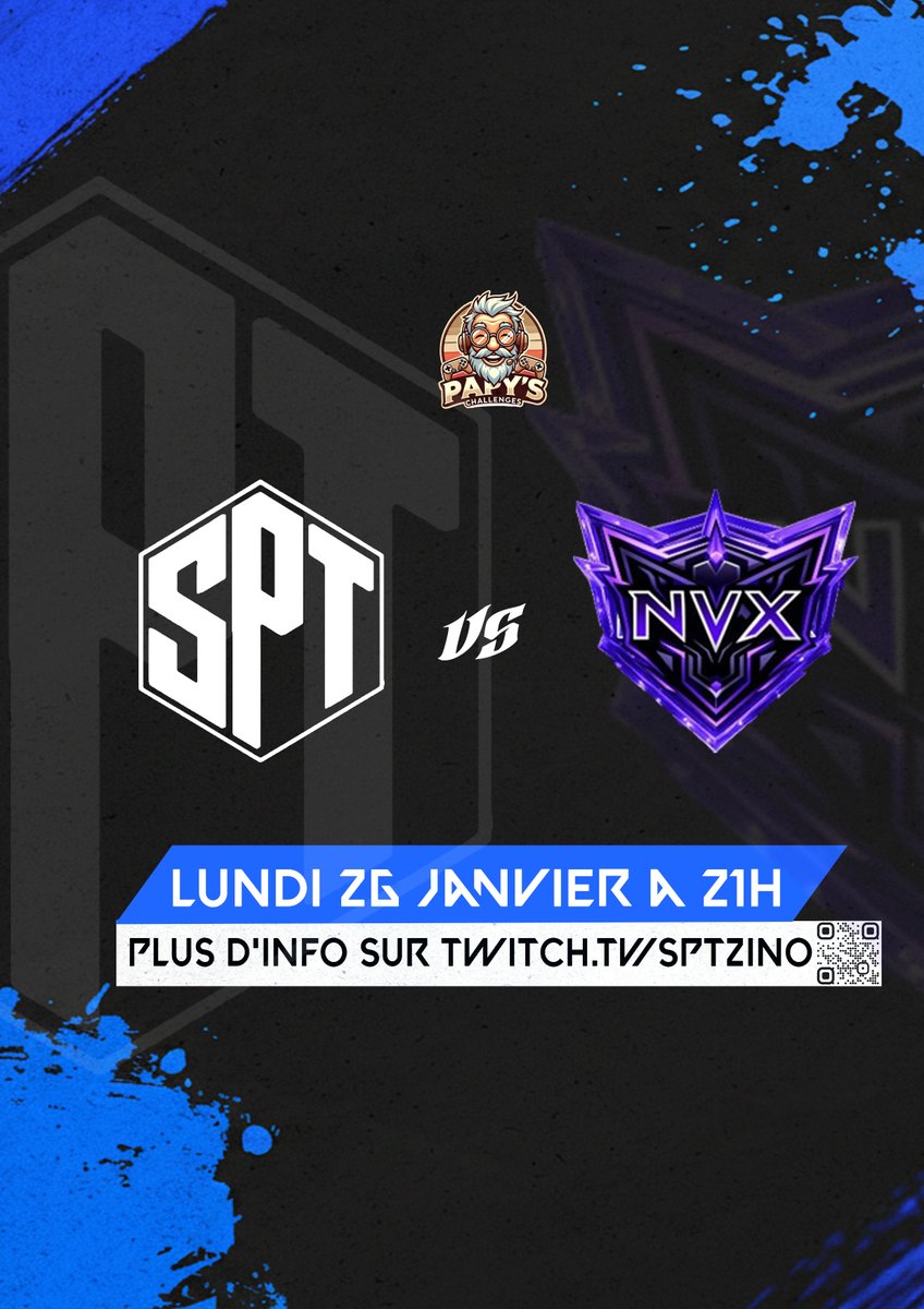 PAPY CHALLENGE — LIGUE “VIEUX BRISCARD” 

Nous sommes de retour sur ce tournoi, et pas pour faire acte de présence ! 

<a href="/PapyChallenges/">Papy's Challenges</a> 
Premier match du tournoi !
SPT ACA 🆚 Nova Vortex
🗓️Ce soir à 21H en BO1 ! 
📺 Live sur Twitch : twitch.tv/SPTZino

Venez mettre la force