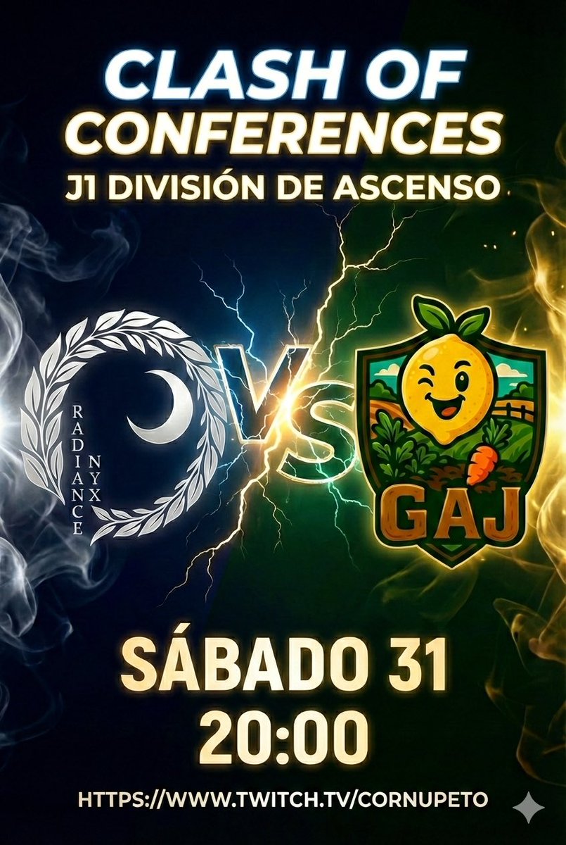 🚨YA TENEMOS FECHA Y HORA PARA EL PRIMER PARTIDO DE NYX EN LA <a href="/CoC_lolesp/">Clash Of Conferences</a> 

Este sábado a las 20:00 en el canal de twitch.tv/cornupeto

Comienza el camino hacia la primera división