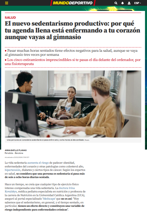 CAMFiC's tweet photo. 📢El nou sedentarisme productiu: per què una agenda plena pot estar perjudicant el teu cor, encara que vagis al gimnàs via @mundodeportivo 

🗣️Des de #CAMFiC recordem: menys cadira i més moviment. Llegeix la notícia sencera aquí 👇🔗https://t.co/77DLRXOcMC https://t.co/UGvkpQpkie