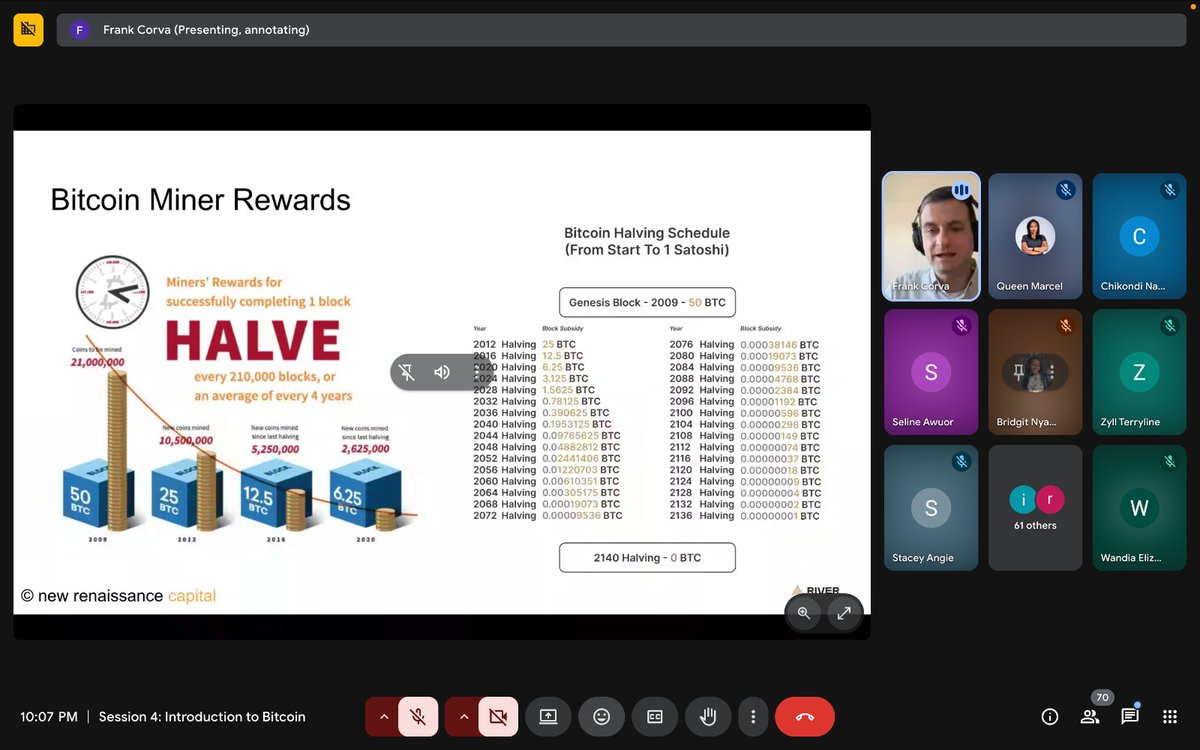 Last Thursday, @frankcorva joined our cohort for Session 4: Introduction to  Bitcoin — and it landed exactly where it needed to. Frank began where  Bitcoin begins: the genesis block. Embedded in it,