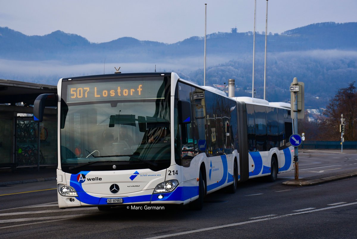 Autobus Mercedes Citaro articulé GC2 n°214 en service sur la ligne 507. 
#TeamNAW700 

© Marc Germann