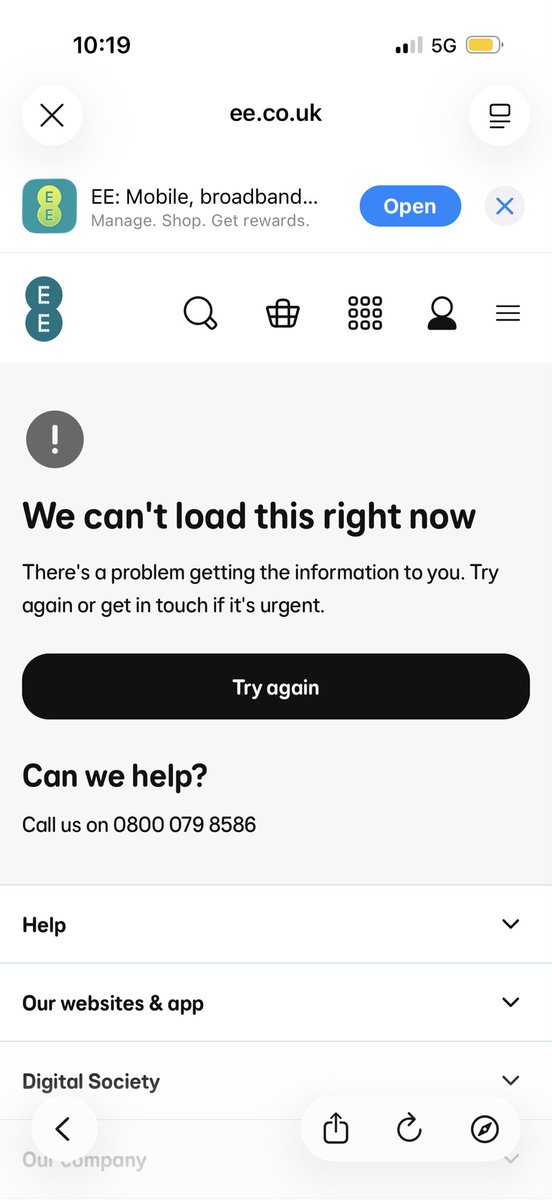 Jamie__Gray1's tweet image. Hey @EE will there be an update regarding your website and app that’s been down since the middle of December…