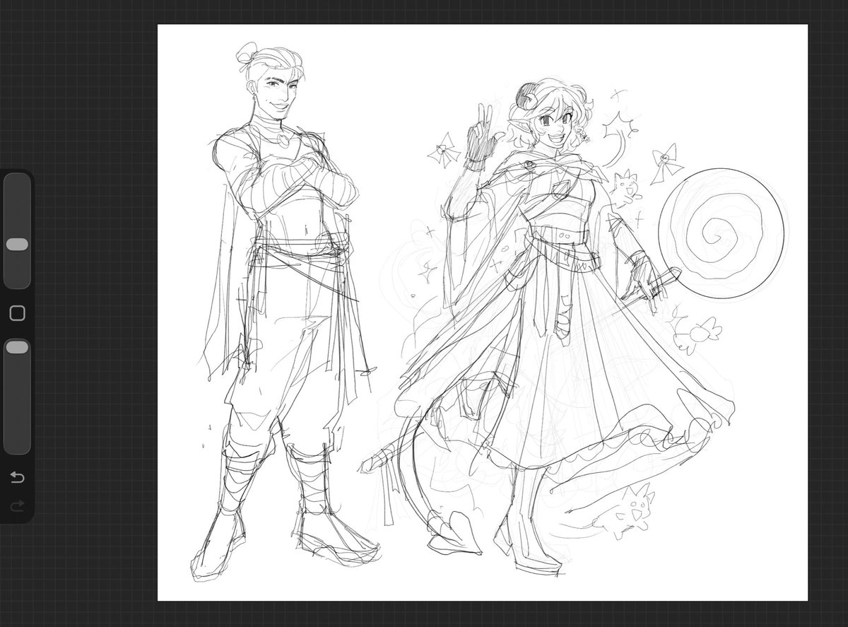 Working on a jester standee !! 

also doodled out a Beau , I might do all of the m9 lol
#TheMightyNein #criticalrolefanart