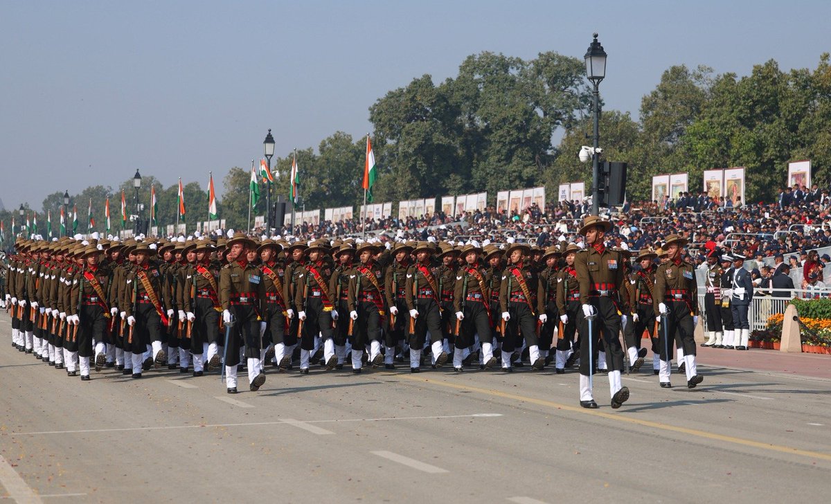 narendramodi's tweet image. The Republic Day parade offered a glimpse into the strengthening capabilities of India’s security forces. Our forces are truly our pride! 

Here are some more glimpses.