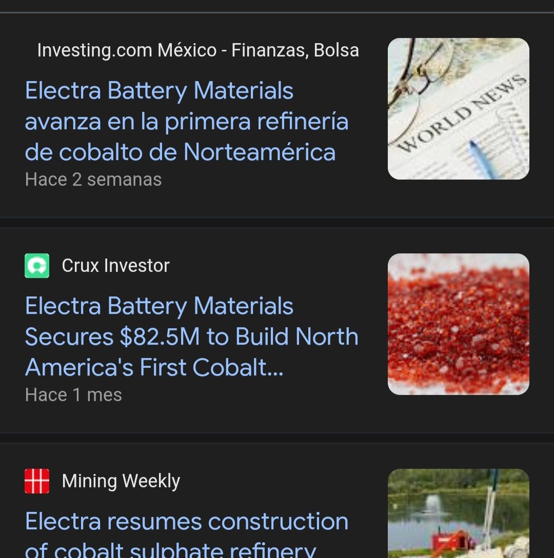 Antdataesp's tweet image. Este fin de semana toca escribir sobre Electra Battery Materials y la jugada de cobalto que nadie habla. 🥳🧐