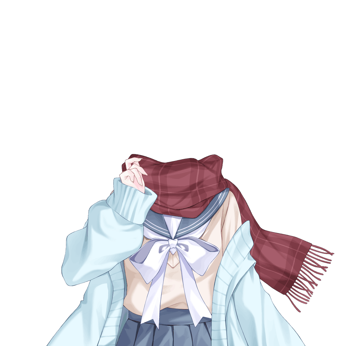 itami_riya's tweet photo. 【フリーVTuber素材】
VTuberセーラー服衣装

使用条件なし
加工・加筆OK！

セーラー服+厚着のシンプルかわいいコーデにしてみました。ぜひ配信等で使ってみて下さ～い。
お使いの際はリポスト等していただけると嬉しいです！
　#Vtuber素材 #VTuberAssets https://t.co/b07iE3reF9