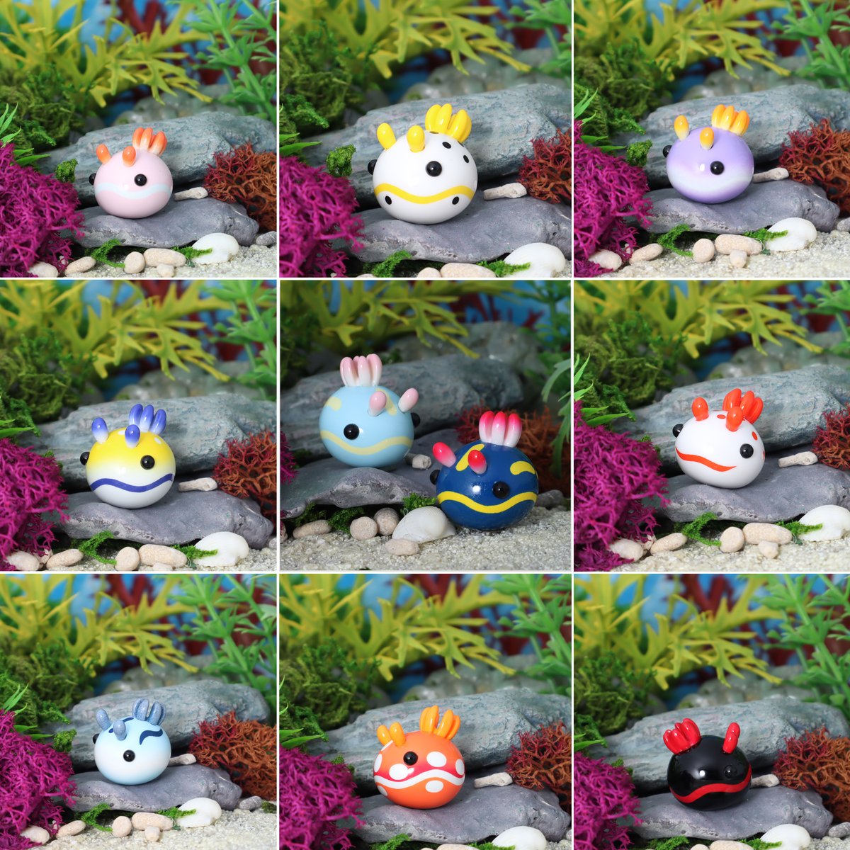 ウミウシをまるめたオリジナルキャラ #うみうすし です！ レジン製