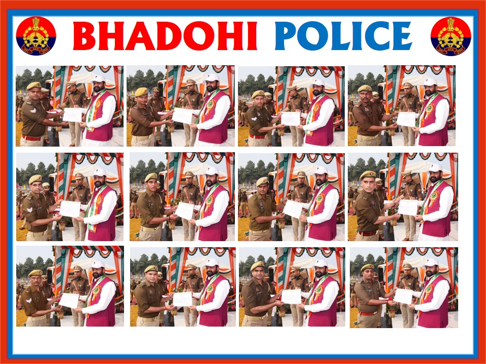 bhadohipolice's tweet photo. 77वें_गणतंत्र_दिवस के शुभ अवसर पुलिस लाइन ज्ञानपुर में जनपद में विभिन्न क्षेत्रों में उत्कृष्ट कार्य करने वाले पुलिस कर्मियों को मा0 मंत्री द्वारा प्रशस्ति पत्र से सम्मानित किया गया।
@Uppolice
@adgzonevaranasi
@digmirzapur https://t.co/49MT8UJ88t