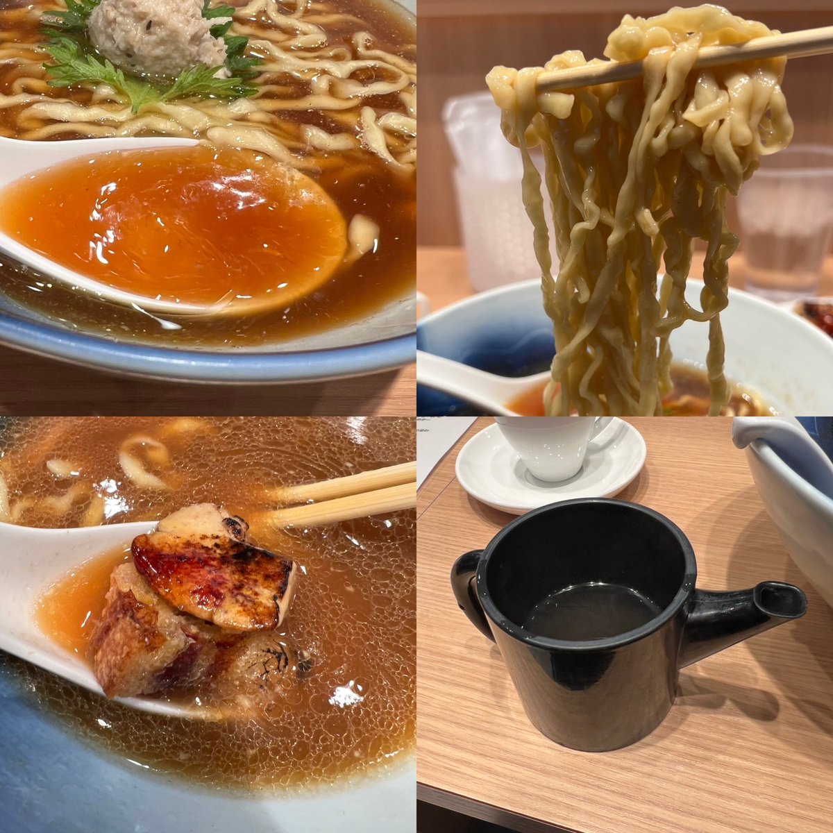 asshida's tweet image. 昨夜は今日も今日とてフルコースをいただきに時間調整しながら北上して来ちゃったのは💁‍♂️

【ラーメンWalker GP金賞店×原点のSPコラボ】

ほたて日和×麺屋33 

【濃厚鴨だし帆立香る中華そば】
鴨と帆立のマリアージュ
アミューズプレート

すげぇ美味い😍もう前菜から凄すぎて最高🙌

ご馳走様でした🙏