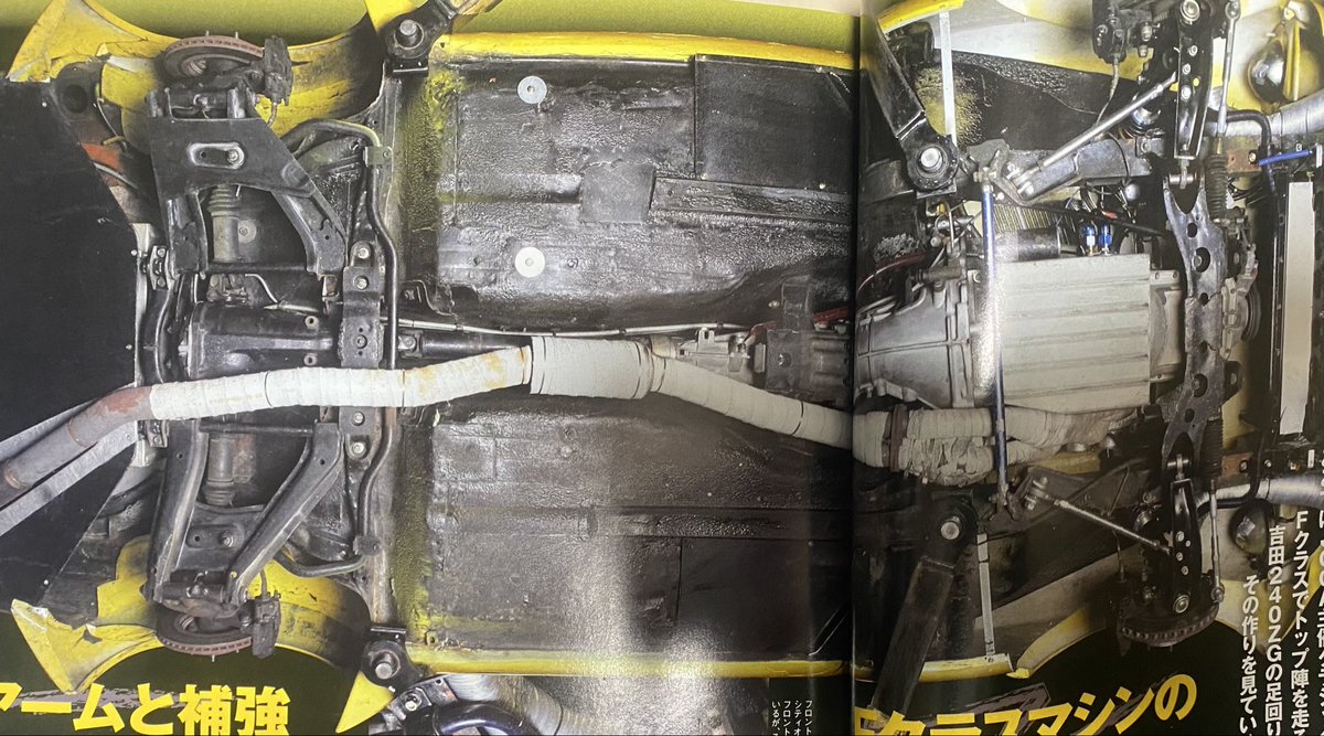 jackie_waka's tweet image. 緩募で、
雑誌の写真のような、
2柱リフトであげた240ZG、クルマの下側、裏側の写真を撮る方法わかる方いませんか？

おそらく普通に一眼レフやスマホでは全体が入らないと思われ

ご教示いただきたいのです