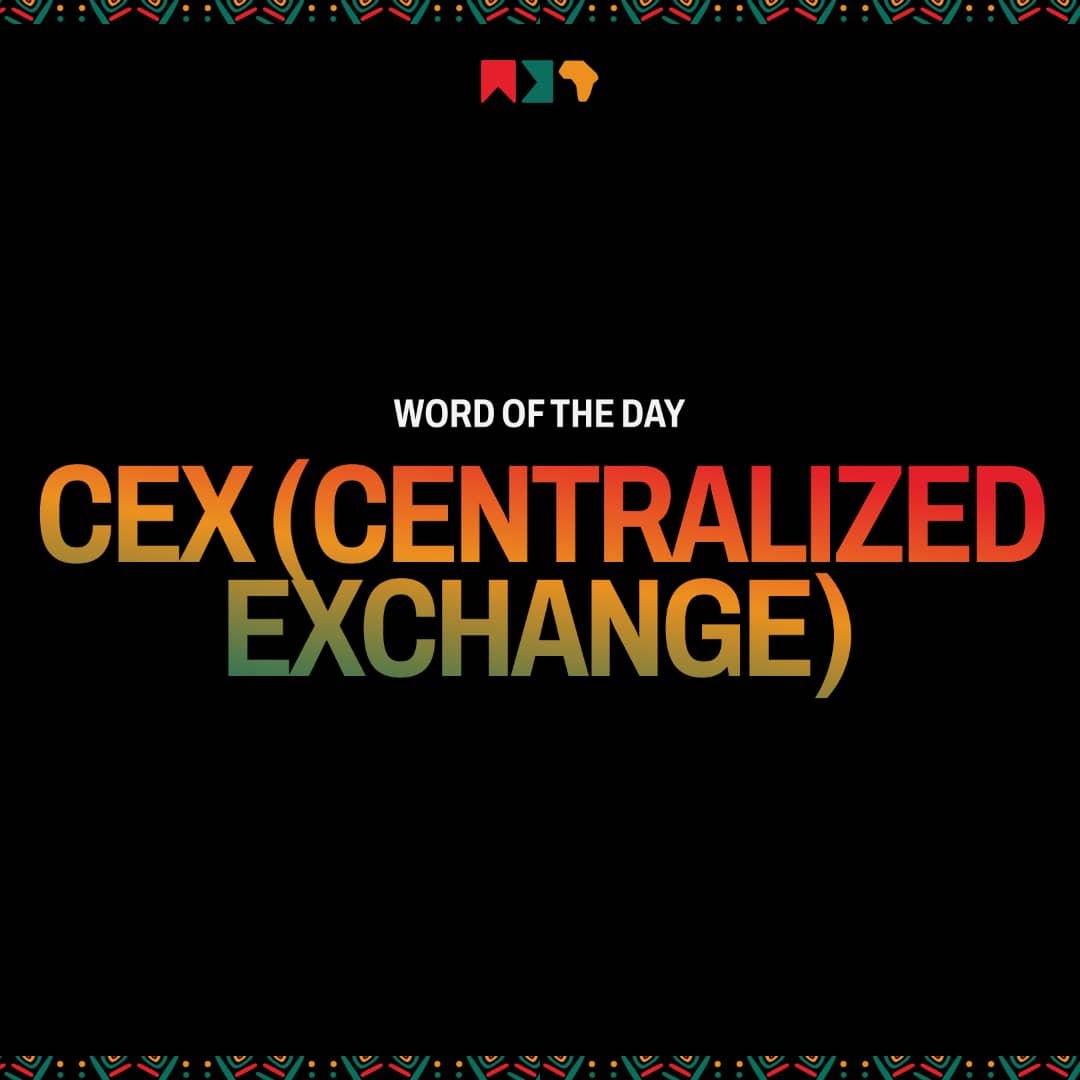 Word of the Day: CEX (Centralized Exchange) What is it? A CEX is a crypto  exchange run by a central company that acts as a middleman. It allows users  to buy, sell,