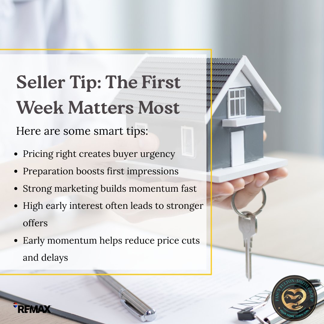 fancyfulton's tweet image. The first week your home hits the market is one of the most important windows of the entire selling process. 
Stay Consistant. Stay Faithful. Stay Fancy. ❤️
#FancySellsHomes #LocalRealtor #ListWithFancy #SouthernIndianaRealtor #HomeSellingAdvice