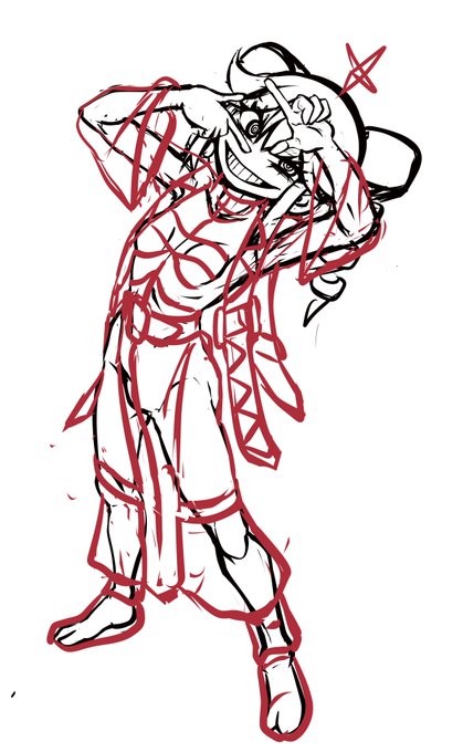 次スケブ ラフ～ 求&amp; 影 黒テトちゃん #重音テト #ぴーなたいらすと