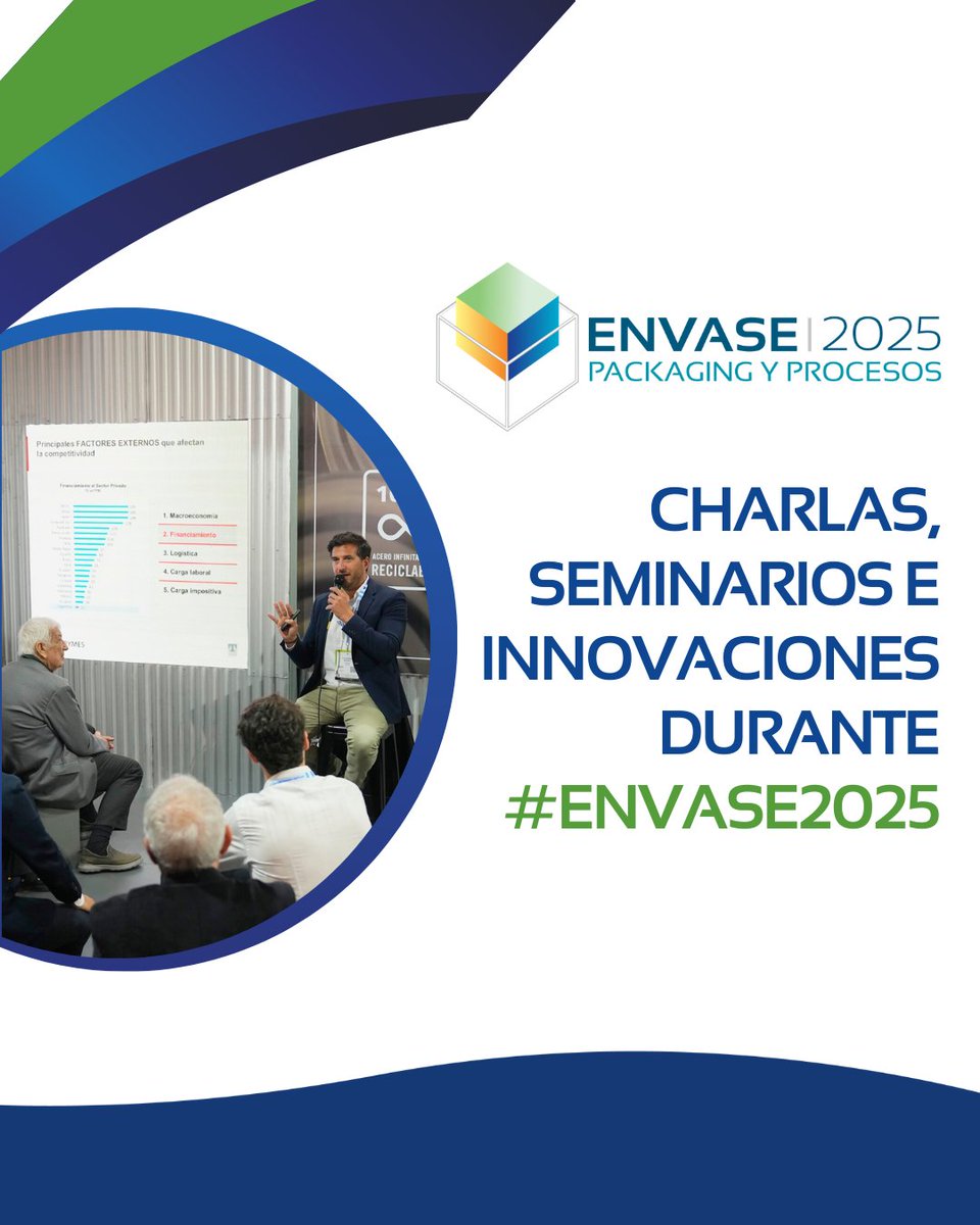 Durante #Envase2025 profesionales brindaron charlas Técnico empresariales sobre
✔️Soluciones de embalajes
✔️Economía Circular de la industria del plástico.
✔️Soluciones sostenibles en #Masterbatch para la industria plástica
✔️Evolución de los sistemas tradicionales de envasado.