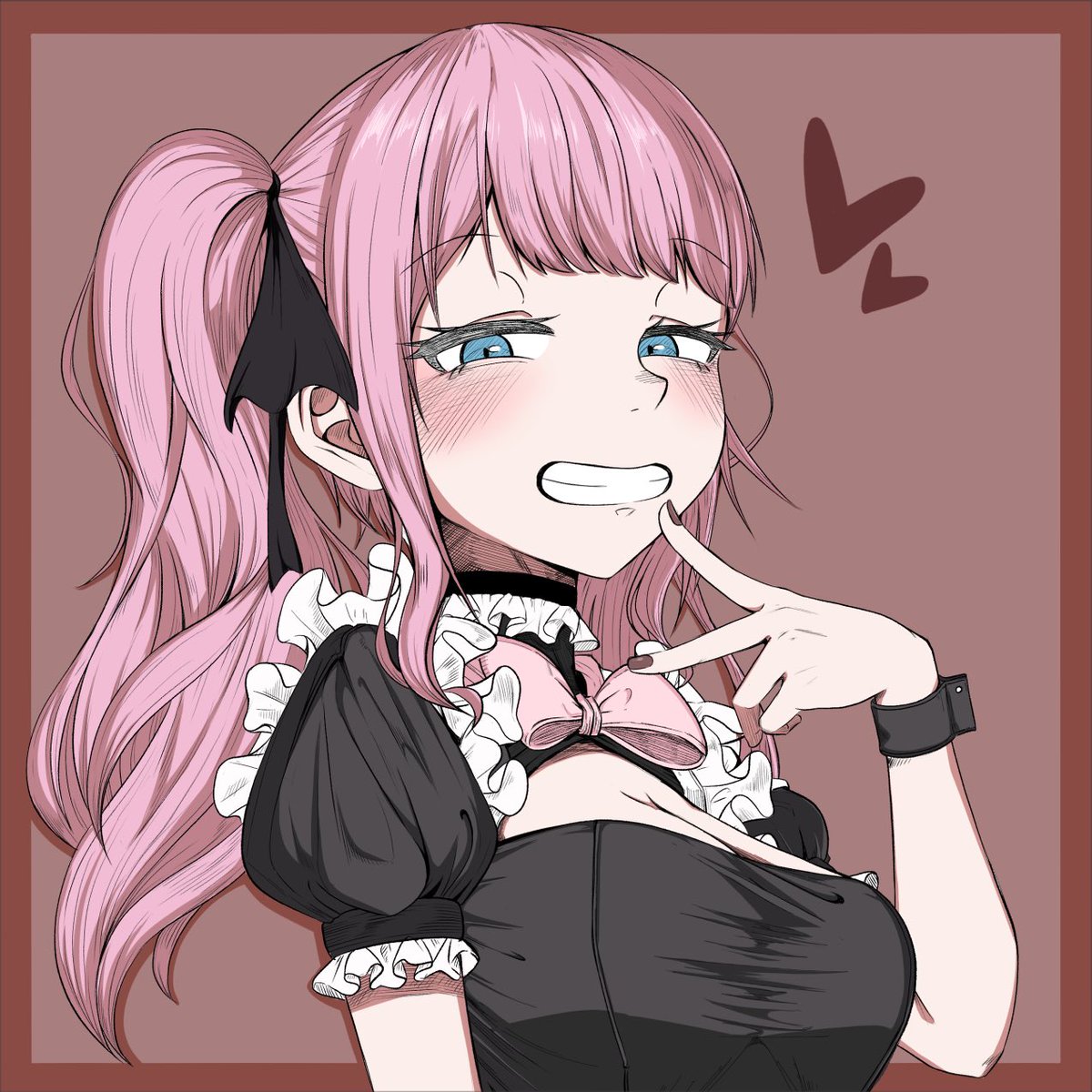 ゼリープラチナさん(@jellyplatinum21 )のオリキャラさん、「プラチナちゃん」描かせていただきました!!!
ピンクツインテール可愛いね☺️メイド服良いよね、とても良いよね💕💕 