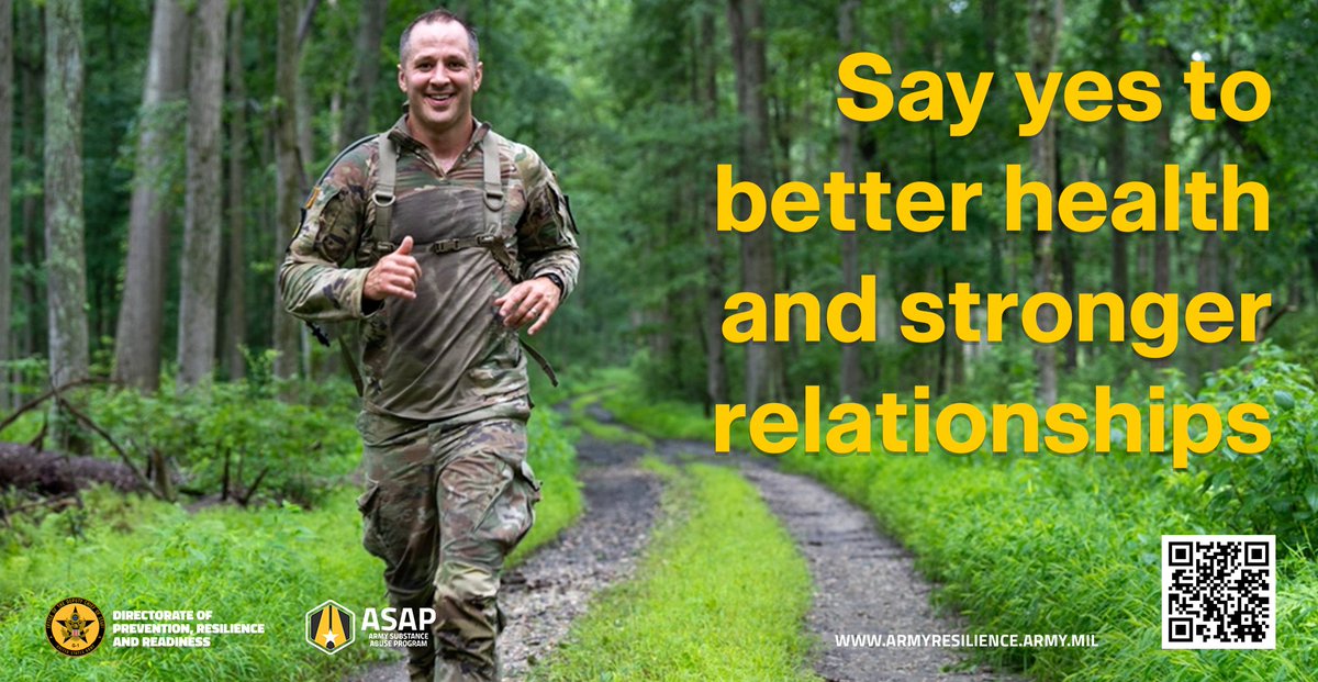 ArmyMWRBOSS's tweet photo. Living sober isn’t just saying no. It is saying yes to better health, clearer memories, stronger relationships, more time, more money and a more meaningful life. Click the link to learn more.  
https://t.co/vSEs3VqiFY #ad
@ArmyResilience https://t.co/zxC3MRqsSt