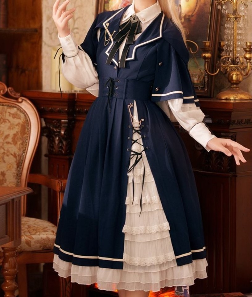 姫♡7点セット アイテムの詳細はこちらです❣ ショートケープ付き学園風セットアップ