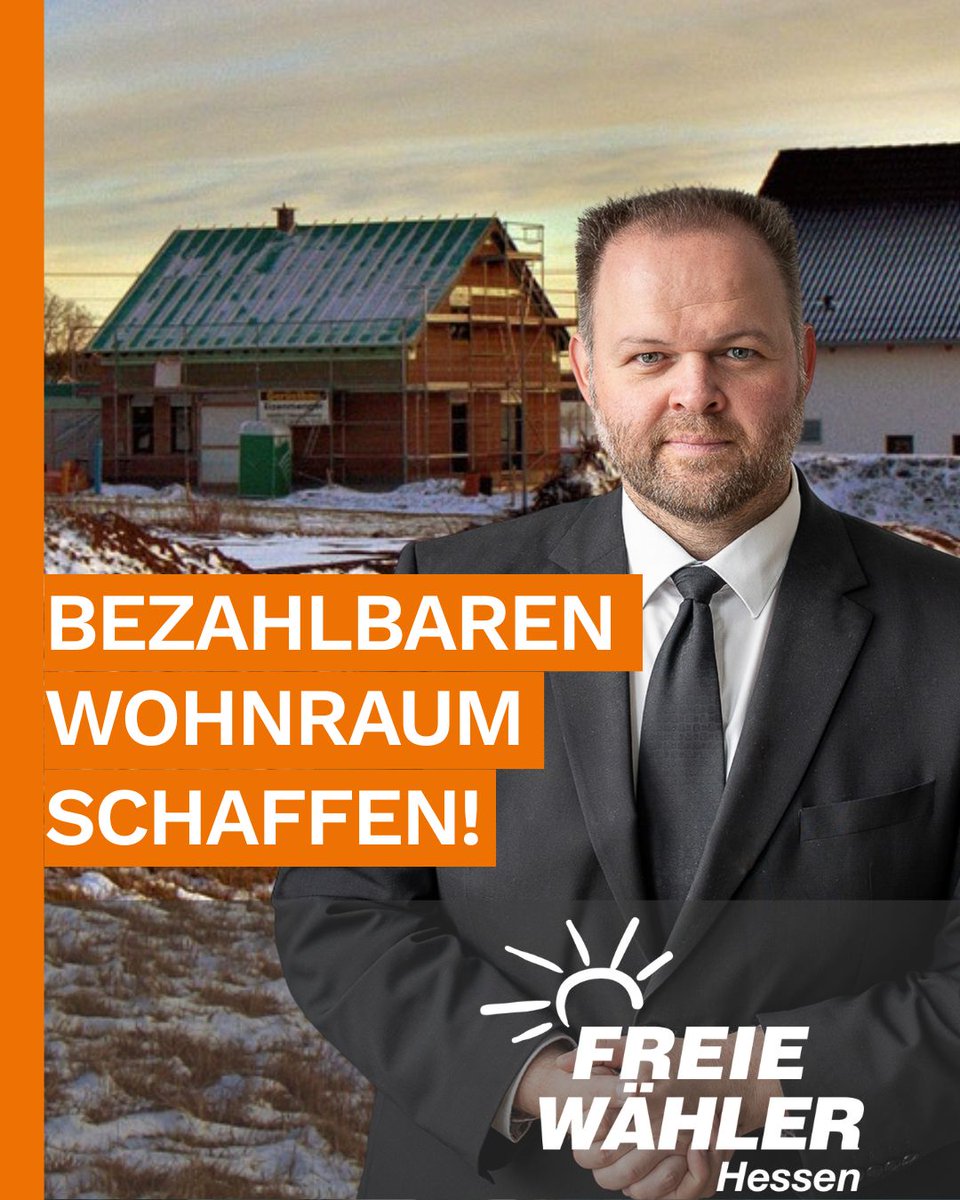 FWHessen's tweet image. Bezahlbaren Wohnraum schaffen!

freiewaehler-hessen.de/aktuelles/beit…

#FreieWähler #Hessen #bauen #wohnraum #wohnung #wohnhaus #orangepower #AnpackenFürHessen