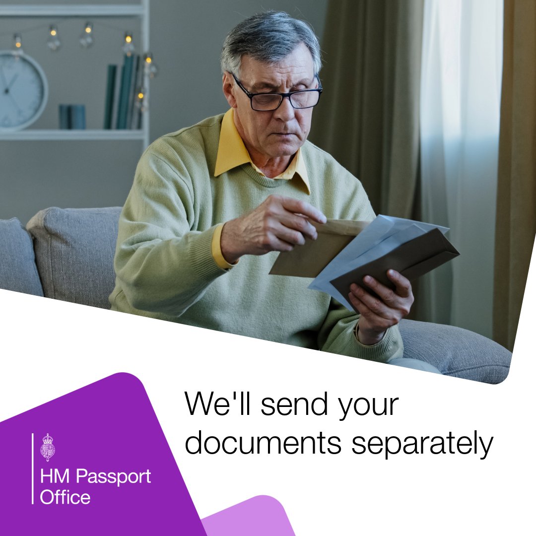 HM_Passport's tweet photo. #SupportingDocuments are returned separately from your new passport. How you receive them depends on the delivery option chosen when submitting an application 📮✅

For help and support, customers can contact the Passport Adviceline https://t.co/7jIMXzWpyc https://t.co/r9Hj4oWbd2