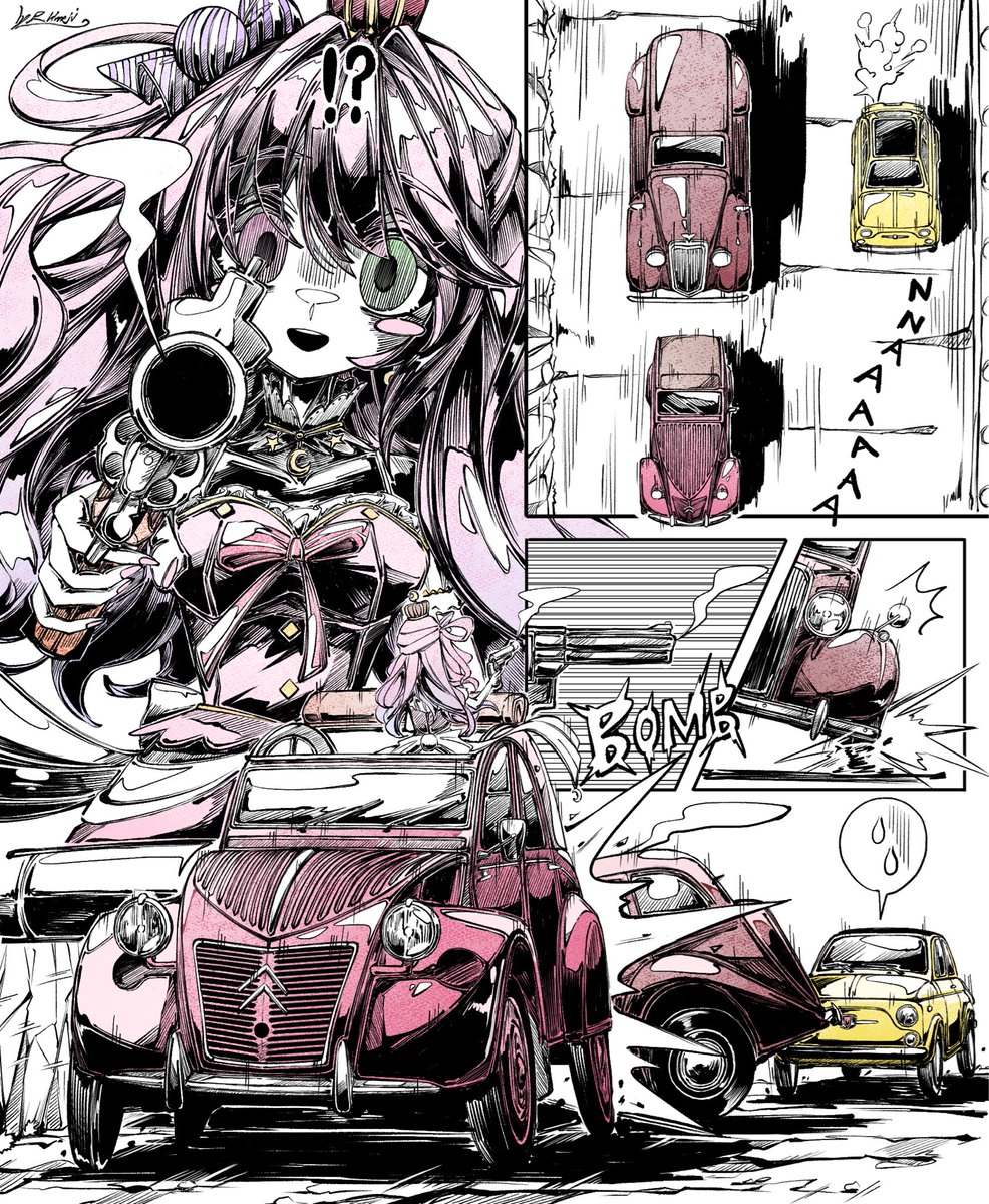 もしもルパンのカリオストロの例のシーンがクラリスじゃなくてルーナだったら👑🚗³₃🔫

(ハッシュタグミスったんでもっかい投稿💦2回目でもいいねたのんますm(_ _)m)
 #ルーナート 
 #illustration