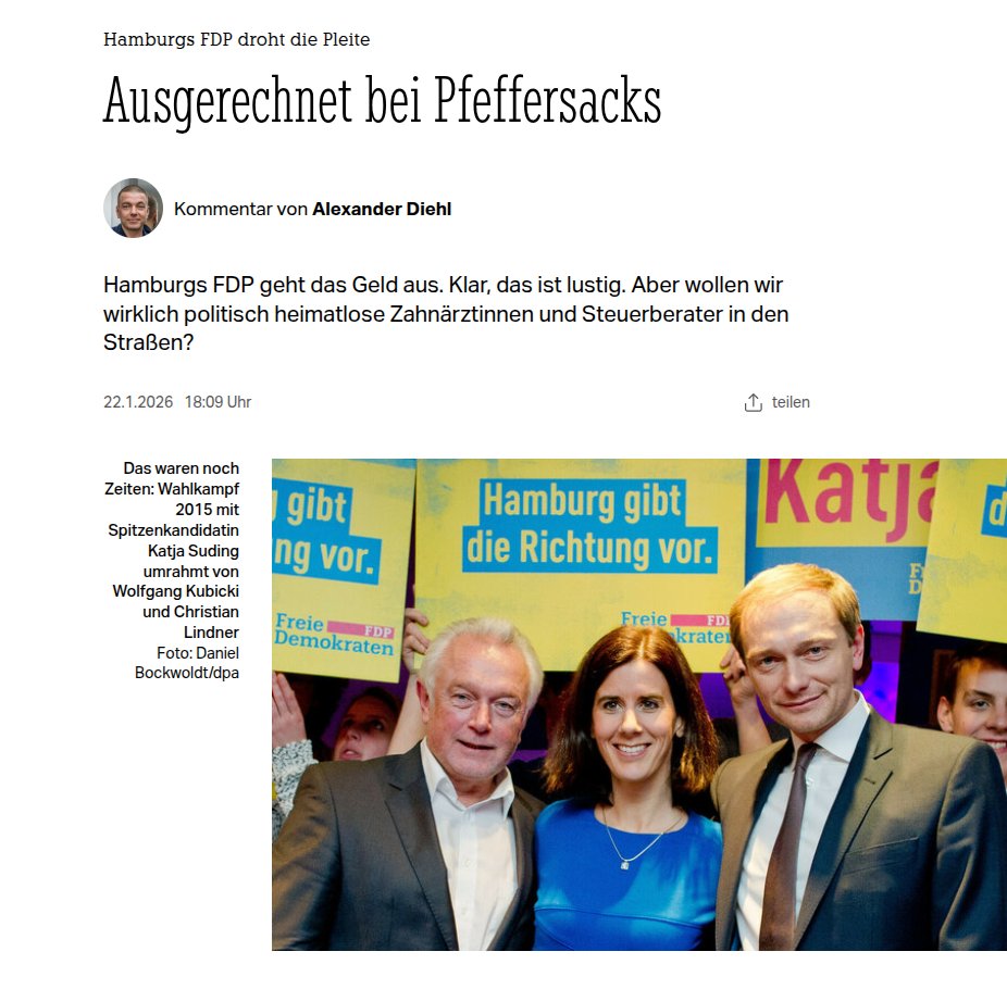 GLangenberg's tweet image. Der Hamburger #FDP geht es sehr schlecht.