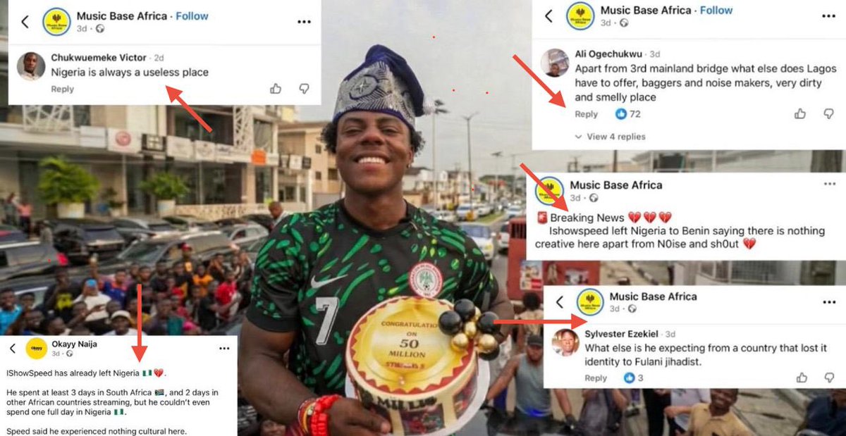 renoomokri's tweet image. For IShowSpeed, Nigeria Is Probably The Greatest Country In The World! 

I am really shocked by the way some unpatriotic Nigerians have gone on social media, misrepresenting IShowSpeed's visit to Nigeria and using it to project a negative image of their very own country, while…