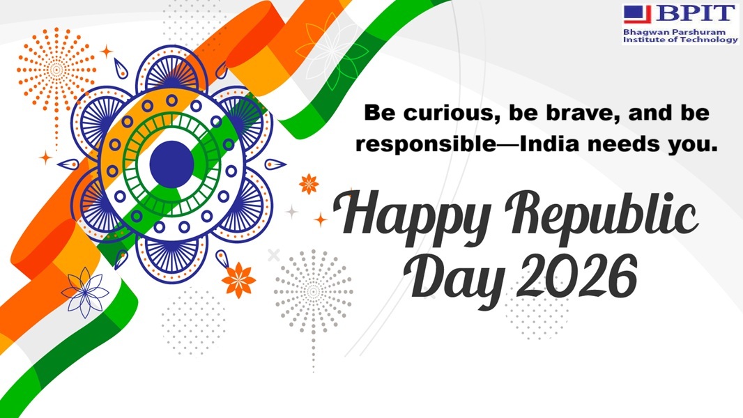 BpitIndia's tweet photo. Let us honor our rights by fulfilling our duties. Happy Republic Day 2026! https://t.co/fQJh31NM09