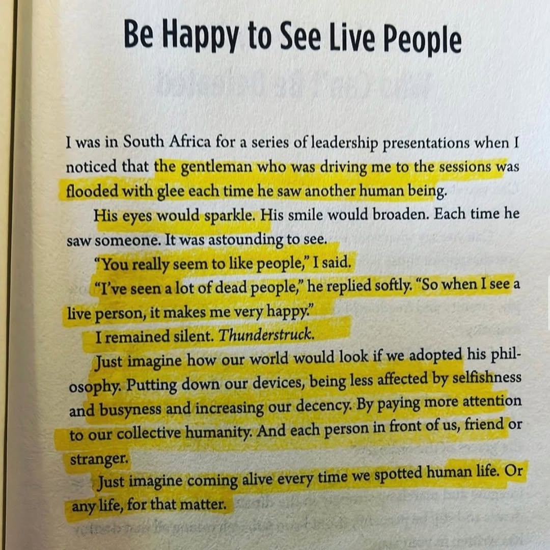 RobinSharma's tweet image. Just imagine how life would be if we treated every person we met as if we may not see them tomorrow. Love rules. Show kindness.

Source: page 365 of my book “The Everyday Hero Manifesto”. 

Love, 
Robin