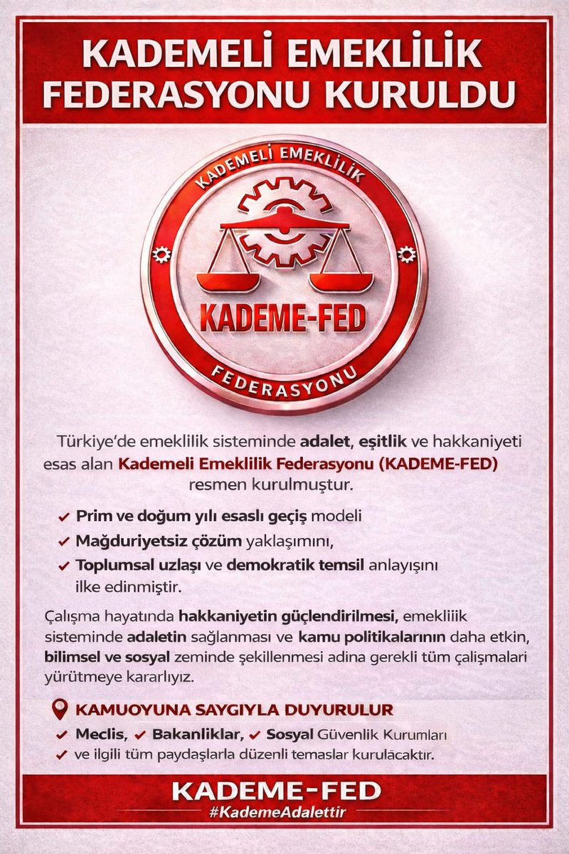 Kademeli Emeklilik Federasyonundan 
Rahatsızlık Duyanlara 
Maaşının Derdinde Olanlar
Duyurulur,

Emeklilikte Tarihe Takılanlar Olarak
Size Rahatsızlık Vermek Bir Onurdur

Verdiğimiz Vereceğimiz Rahatsızlık için
İçimiz Rahattır ,

Biz Sizlerin Rahatını Bozma Derdinde Değiliz
Rahat