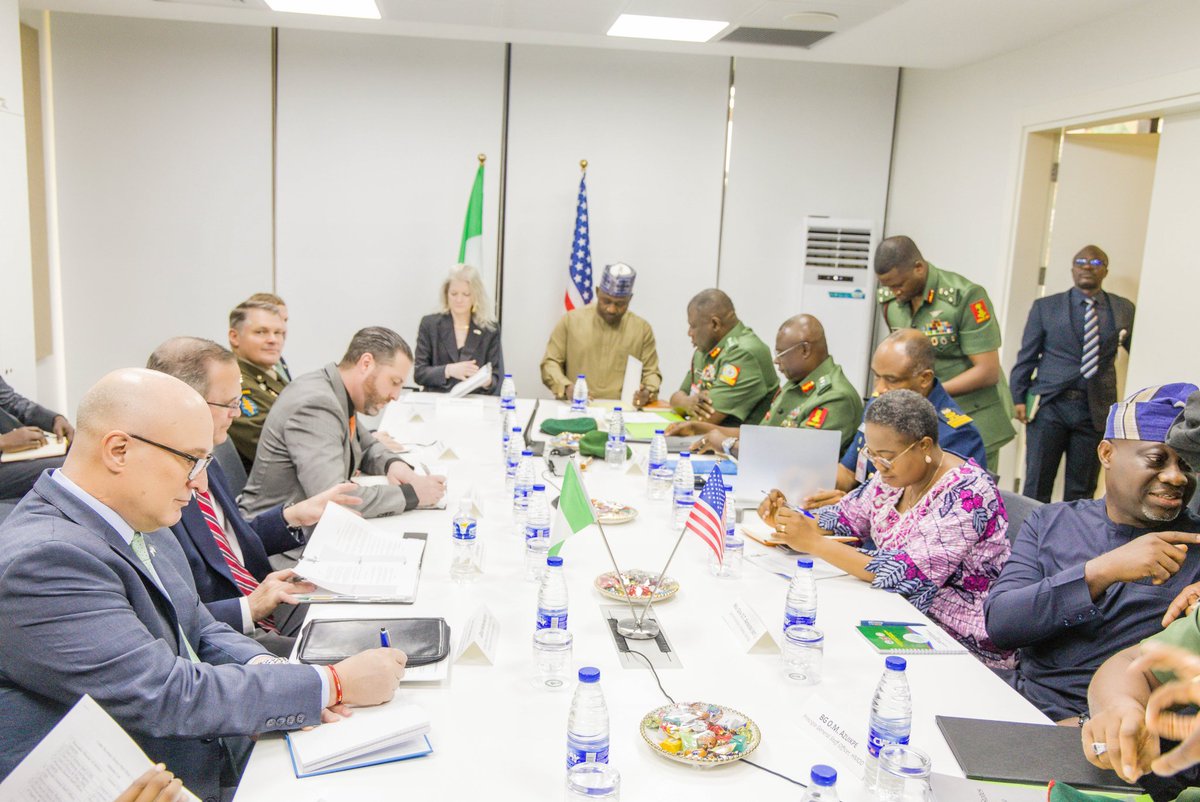 nctconsa's tweet photo. US-Nigeria Working Group Meeting
Abuja, Nigeria.

The #US–#Nigeria Working Group meeting held in Abuja, Nigeria, bringing stakeholders together to strengthen cooperation and advance shared priorities. 🇺🇸🇳🇬

#USNigeria #BilateralRelations #Abuja #partnership #NCTC https://t.co/gfTzj4TKB2