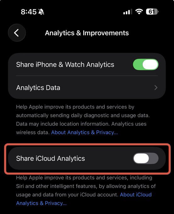 iamrollandex's tweet image. Disable these privacy settings on your iphone and thank me later