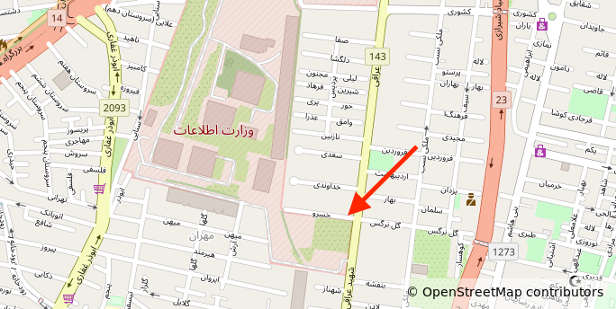 ۱۰ - اما قسمت جذاب داستان اشکان هیچ کدوم از موارد بالا نیست، قسمت جذاب زندگی اشکان جون اینه که ایشون در تهران غذا اوردر داده و آدرسی که غذا رو دریافت کرده کجا بوده؟ کوچه پشتی وزارت اطلاعات تروریست‌های جمهوری اسلامی که در تصویر زیر می‌تونید محل دقیق دریافت غذا توسط اشکان رو مشاهده