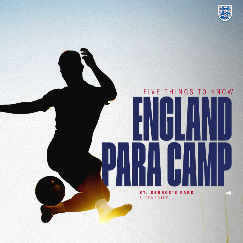 England's tweet photo. Everything you need to know about this week's @England Para camp! 👊