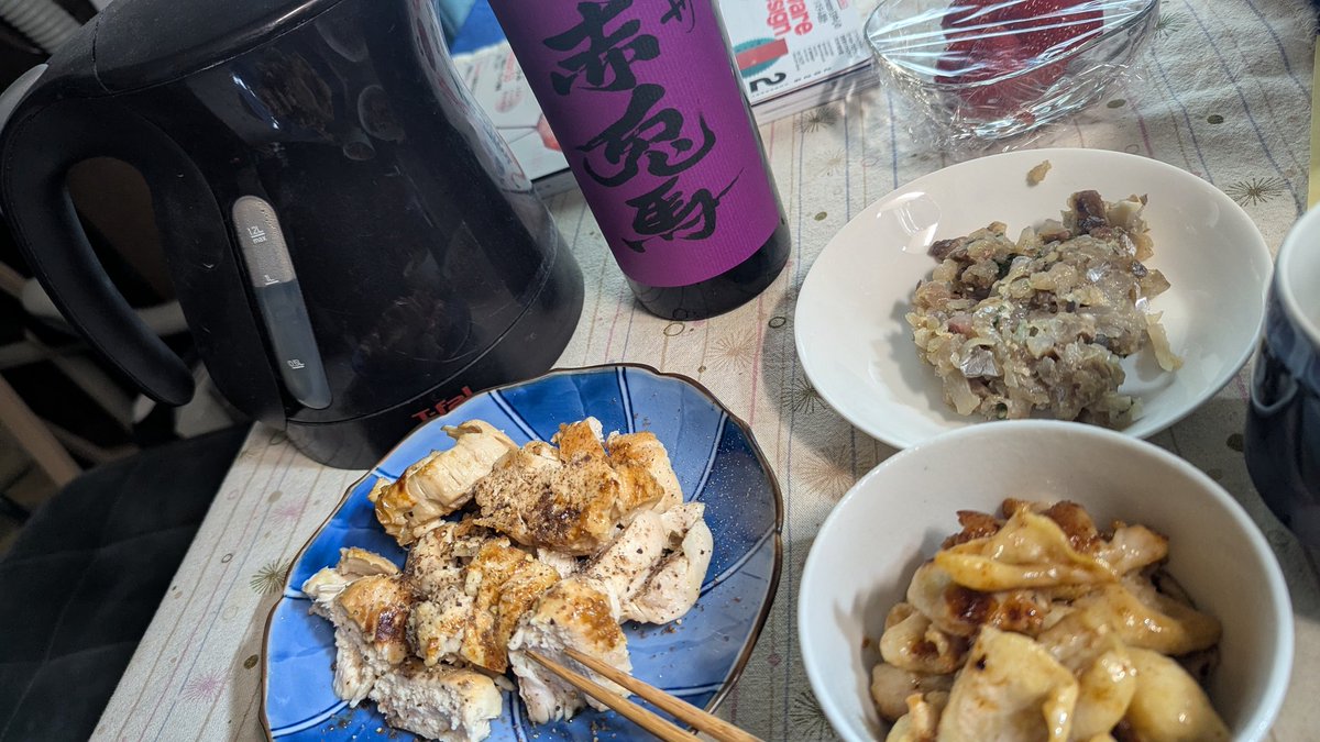 鶏肉のローストと芋焼酎
