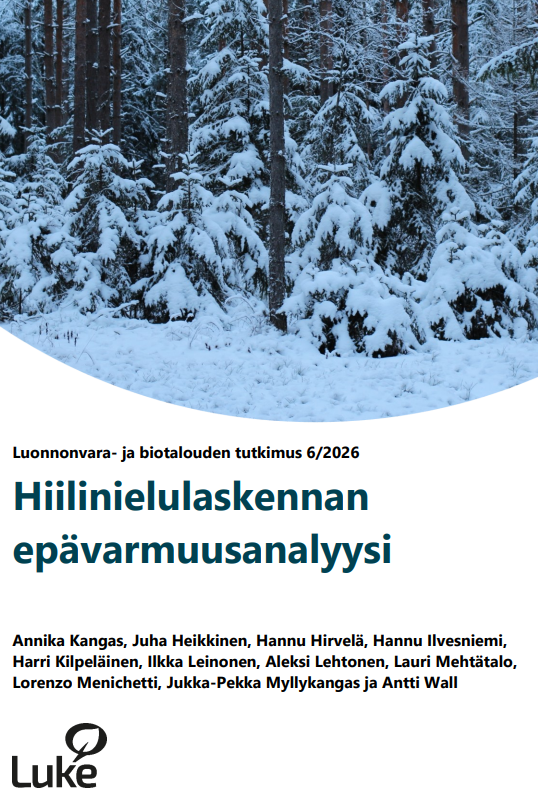 Pitkään odotettu Luonnonvarakeskuksen hiilinielulaskennan epävarmuusanalyysi -raportti on nyt julkaistu.

Itse tarkastelen raportissa mm. sitä, miten ilmastotavoitteet pitäisi asettaa, jotta maankäytön ilmastotoimet saataisiin tehokkaammin hyödynnettyä.

jukuri.luke.fi/items/3e4cd1fc…