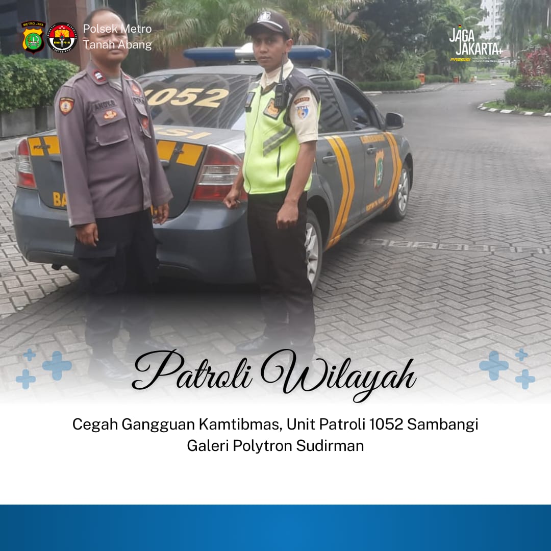 Cegah Gangguan Kamtibmas, Unit Patroli 1052 Sambangi Galeri Polytron Sudirman