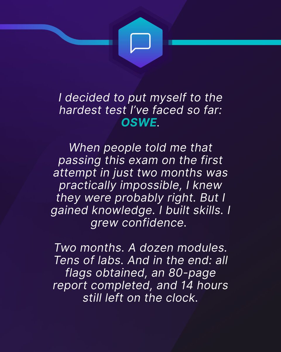 offsectraining's tweet image. "If you’re currently doubting whether you’re "ready" for something that scares you: this is your sign that growth happens before confidence, not after."

To continue with our monthly series, we're celebrating dedicated individuals who embody the spirit of #TryHarder. As we kick