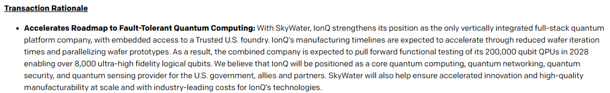 genejchan's tweet image. BREAKING: With the acquisition of $SKYT, $IONQ further accelerates its quantum computing roadmap by another full year 🤯

2029 specs from the last update are pulled forward to 2028

Given this ambitious ramp, I think we're definitely gonna see the 256-qubit machine within months