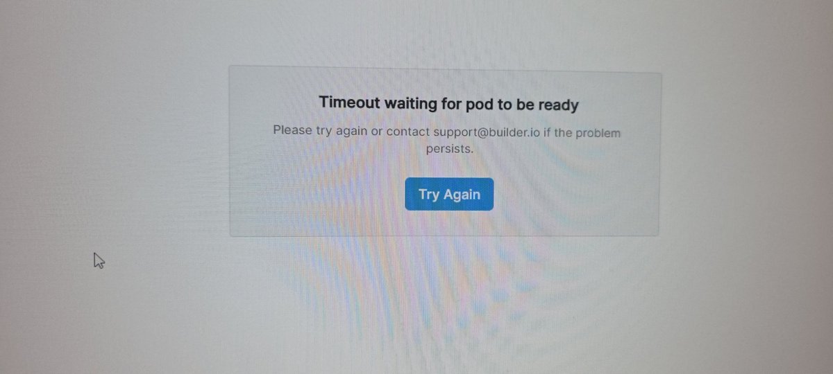SavaniSmit1's tweet photo. @builderio team,
I'm not able to load or work on my project, as this is stuck at building an environment and after certain time this is giving me an error saying "Time waiting for pod to be ready."

Please help me to get solved this issue ASAP!

[ATTACHMENTS] https://t.co/zG7q8GG6eM