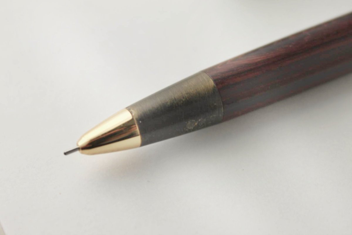 野原工芸 紅紫檀斑紋黒染色新型MP #野原工芸 #シャーペン #木軸 #木軸