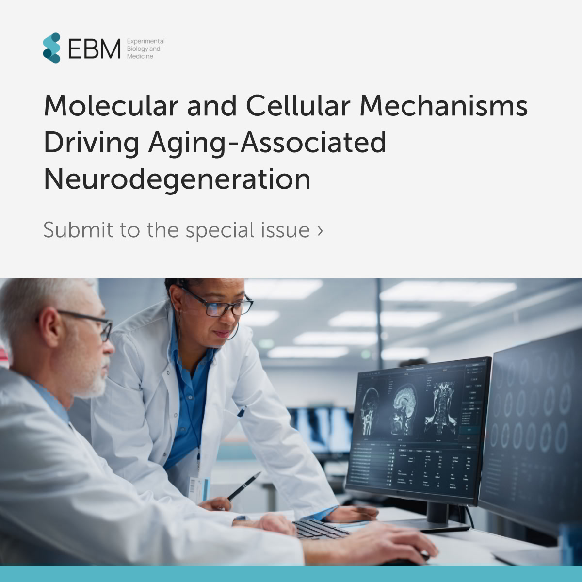 FrontPartners's tweet image. New Special Issue Alert in @ExpBiolMed! 🔔
 
'Molecular and Cellular Mechanisms Driving Aging-Associated #Neurodegeneration' is now accepting submissions focused on underlying #cellular and systemic programs that determine #brain resilience 🧠⏬
 
fro.ntiers.in/EBM-neurodegen…