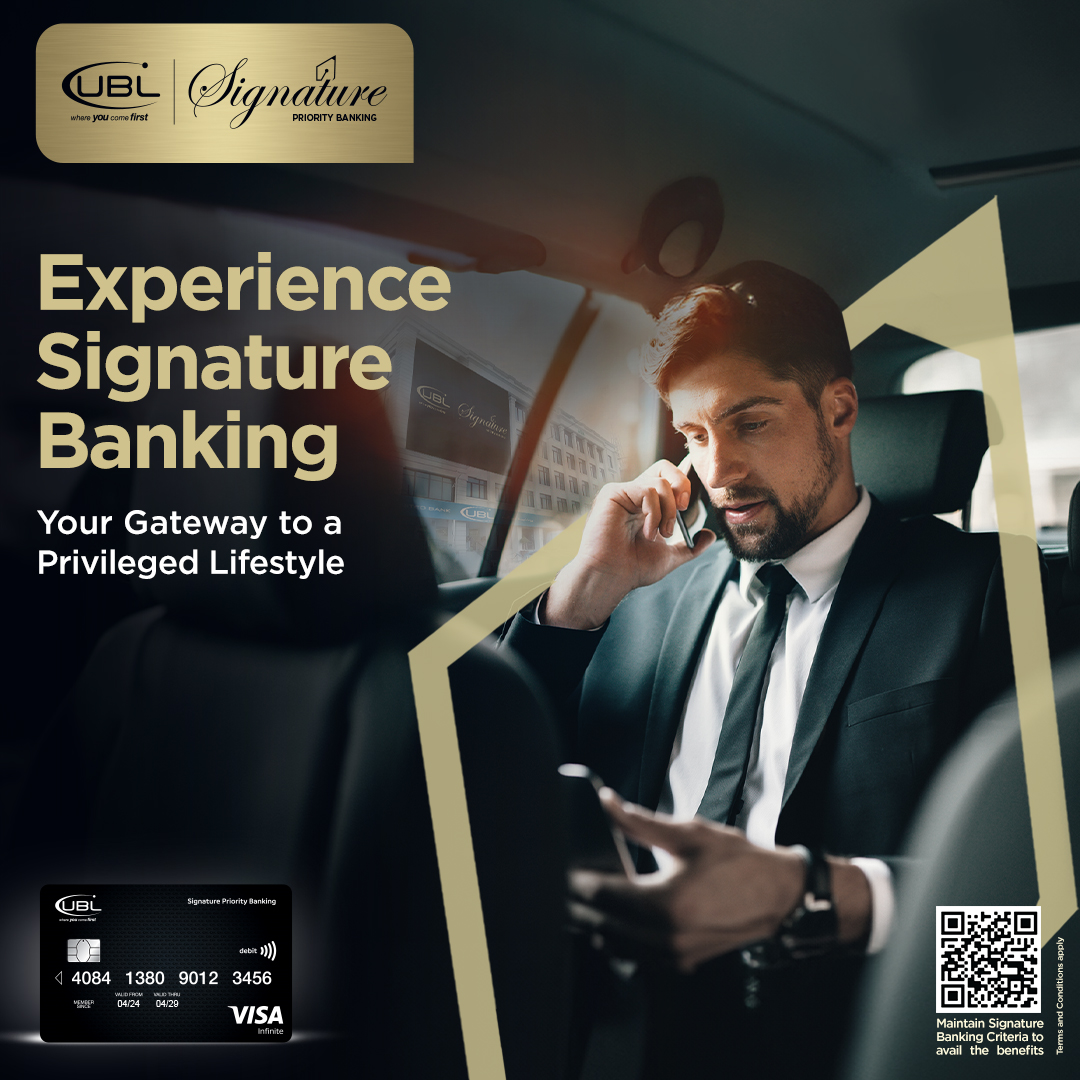 UBLDigital's tweet image. Unlock a world of priority banking.

UBL Signature Banking offers swift onboarding, free banking services, international outreach, complimentary insurance coverage and much more.

Elevate your financial experience today.

Grow faster with UBL.

#UBL #SignatureBanking #Priority
